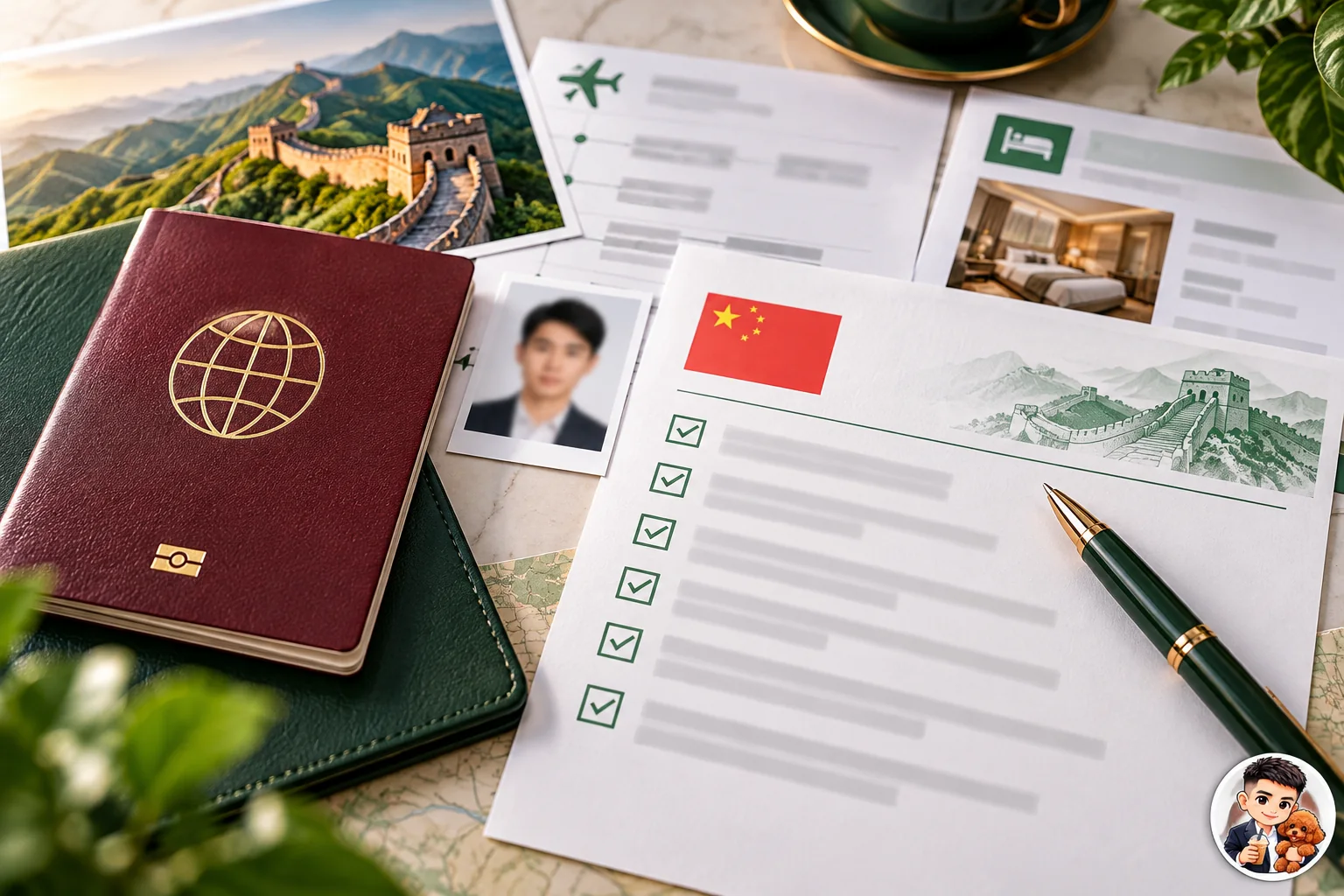 Minh họa Xin visa du lịch Trung Quốc 2026: Hồ sơ, khai online và lỗi thường gặp - Vuchina